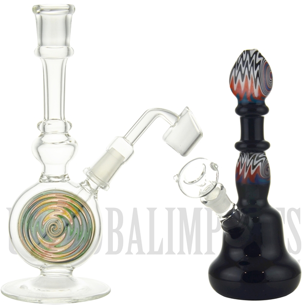 WP-1980 8" Water Pipe + Stemless + Different Styles