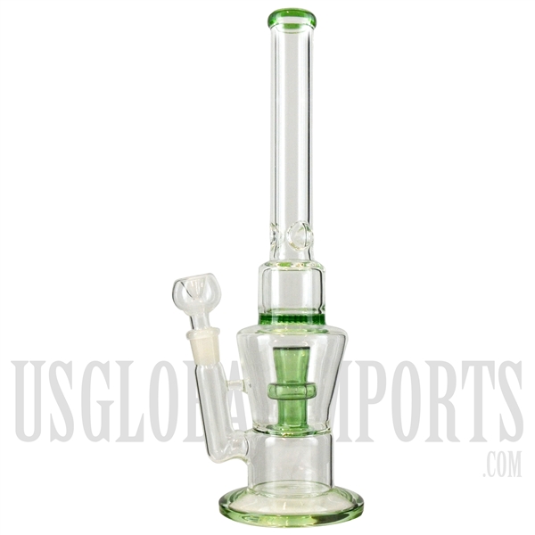 WP-1996 14.5" Glass Water Pipe + Dome Perc + Honey Comb + Ice Catcher