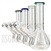 WP-2010 8" Clear Beaker Glass Water Pipe + Ice Catcher. Assorted Colors