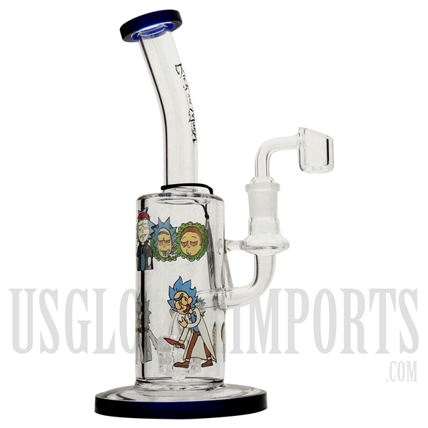 WP-2105 10" Glass Famous Characters Water Pipe | Stemless | Showerhead | Assorted Colors