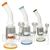 WP-2138 9" Water Pipe + Bent Neck + Dome Perc + Stemless | Colors Come Assorted