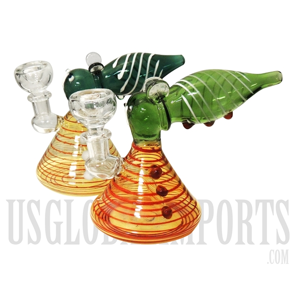 WP-2140 5.5" Water Pipe + Spiral Bug Design + Stemless