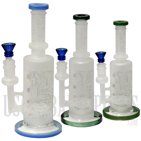 WP-2160 10" Water Pipe + Frosted + Stemless | Tech Design | Assorted Colors