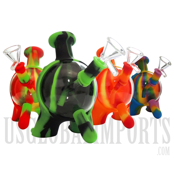 WP-2179 Triple Legged Silicone Monster Water Pipe | Colors come assorted
