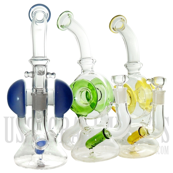 WP-2189 8.5" Round Chambers Water Pipe | Color comes assorted