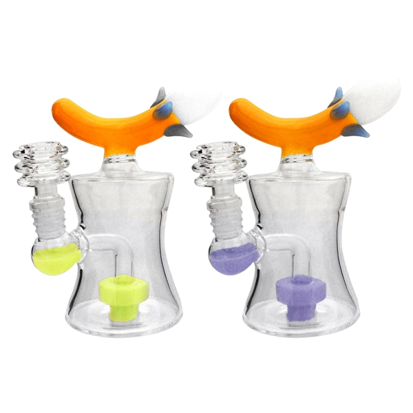 WP-2209 6" Banana Glass Water Pipe | Dome Perc l Stemless | Assorted Colors