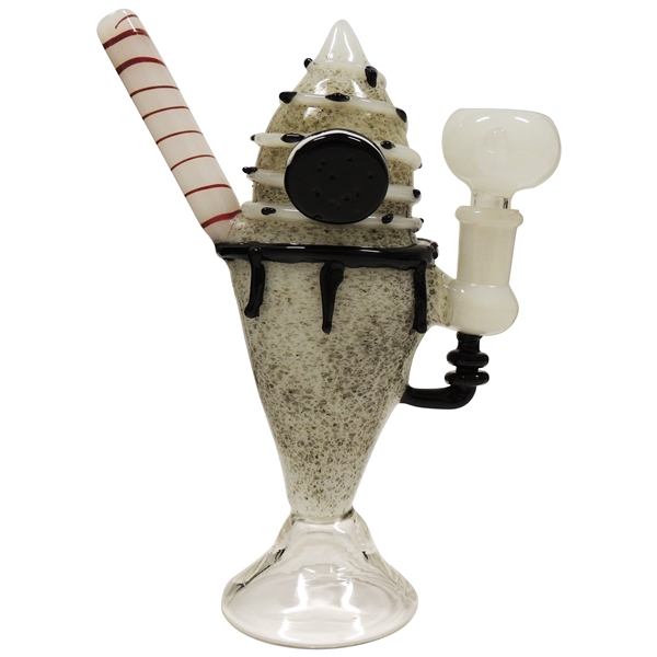 WP-2227 8" Cookie Sundae Water Hand Pipe + Glass Bowl