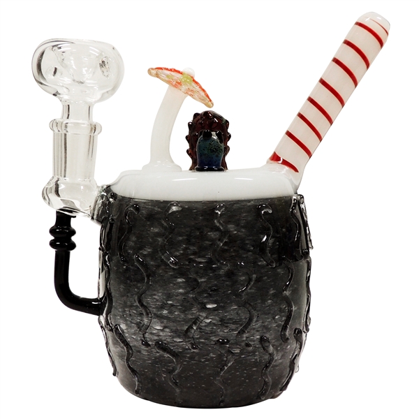 WP-2228 7" Cocktail Water Hand Pipe + Glass Bowl