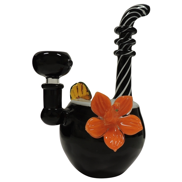 WP-2235 7" Hawaiian Drink Water Hand Pipe + Glass Bowl