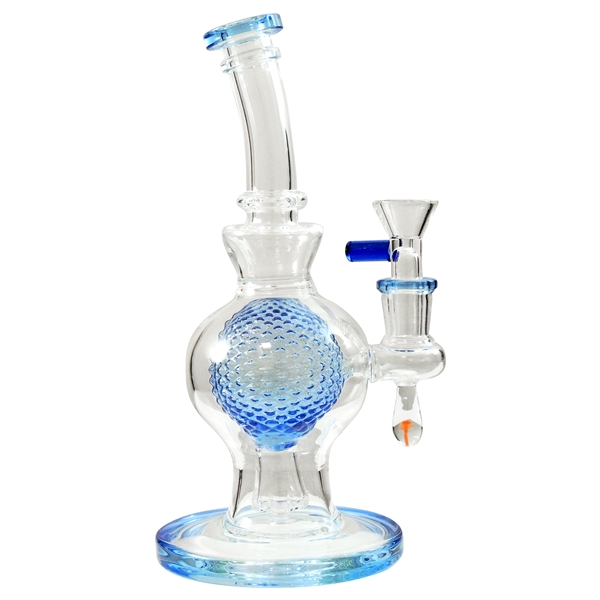 WP-2277 7" Sphere Dome Perc Water Hand Pipe + Stemless