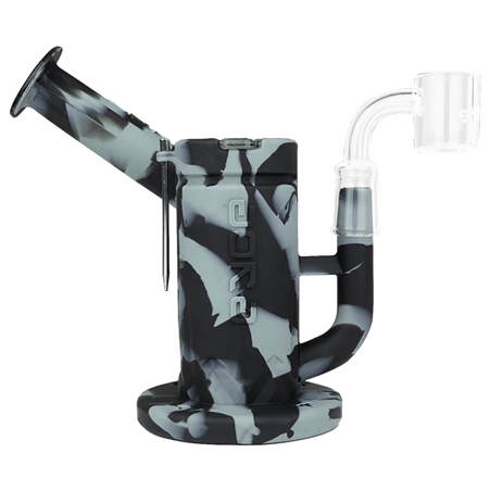 WP-2284 6" Eyce Sidecar Silicone Water Pipe | Smoke Black