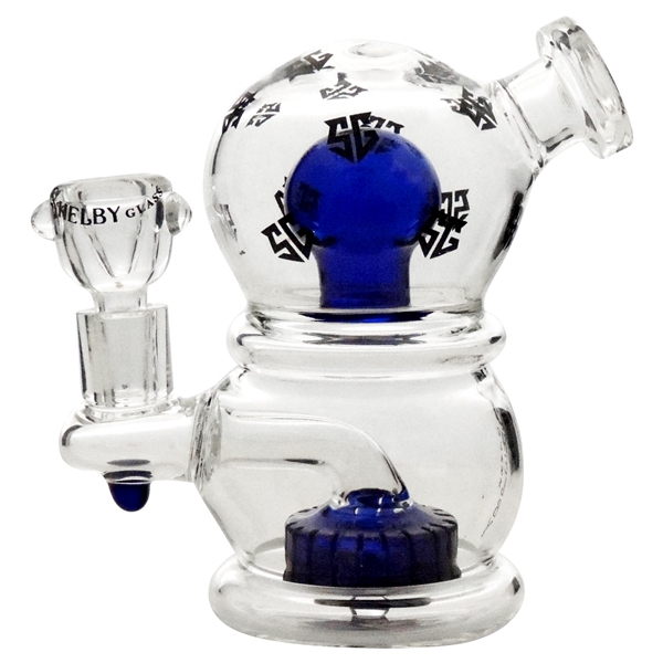 WP-2349 6" Shelby Glass Water Pipe | Dome Perc + Stemless | Showerhead | Globe
