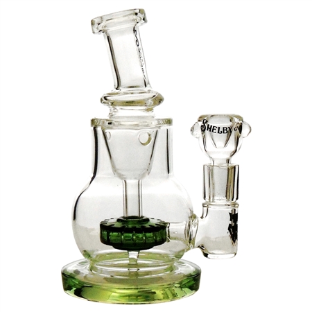 WP-2357 5" Shelby Glass Water Pipe | Dome Perc + Stemless | Showerhead