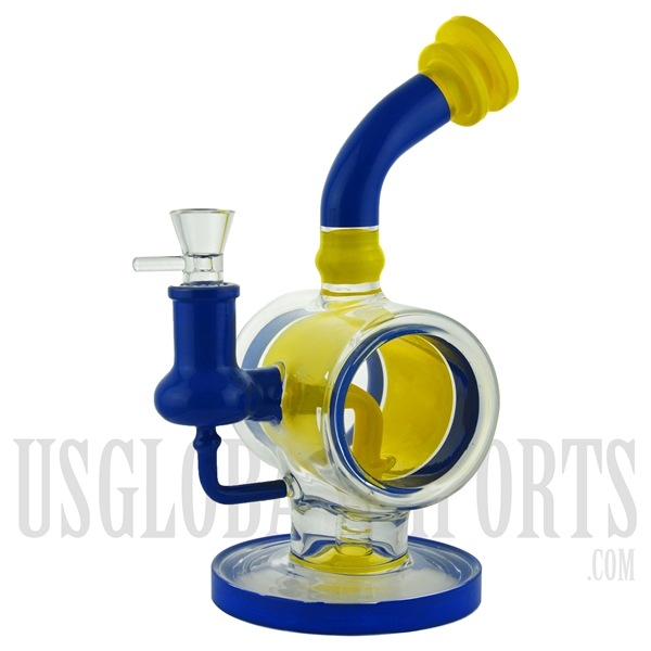 WP-3012A 10" Water Pipe + Stemless + Donut Recycler + Bent Neck + Color