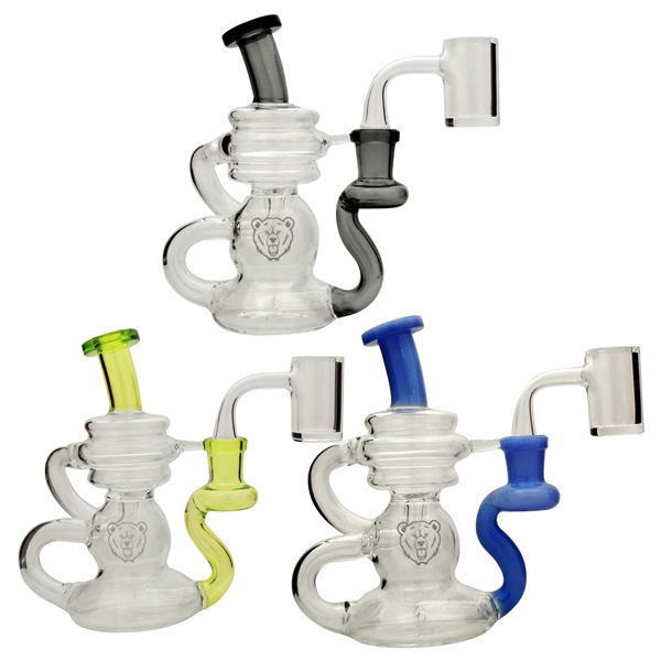WP-3037 6" Bear Quartz Cycler Water Pipe | 3 Color Choices