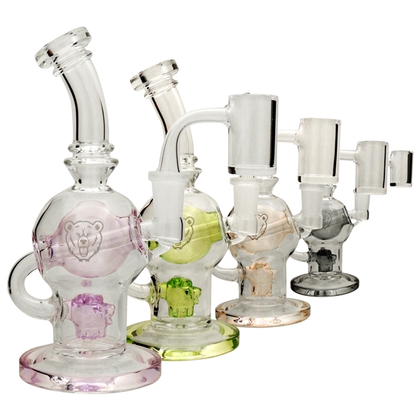 WP-3038 8.5" Bear Quartz Sphere Water Pipe | 4 Color Choices