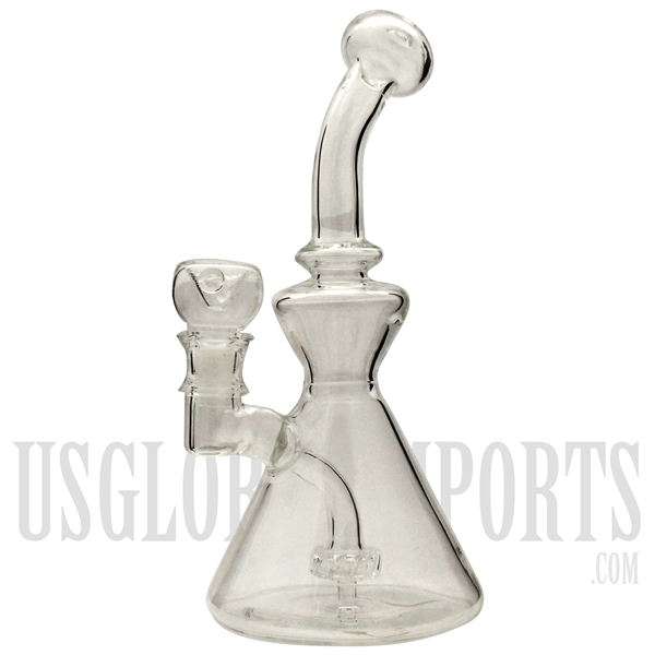 WP-6066 10" Beaker Waterpipe | Bent Neck | Stemless | Showerhead