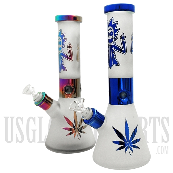 WP-9035 13" Frosted Famous Character Water Pipe + Ice Catcher | Colors come Assorted