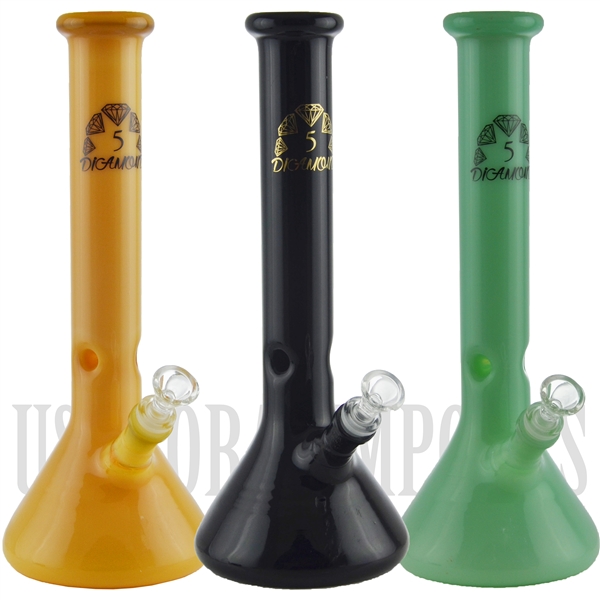 WP-A005 13" Beaker Base + Ice Catcher + Color. 5 DIAMOND water pipe.