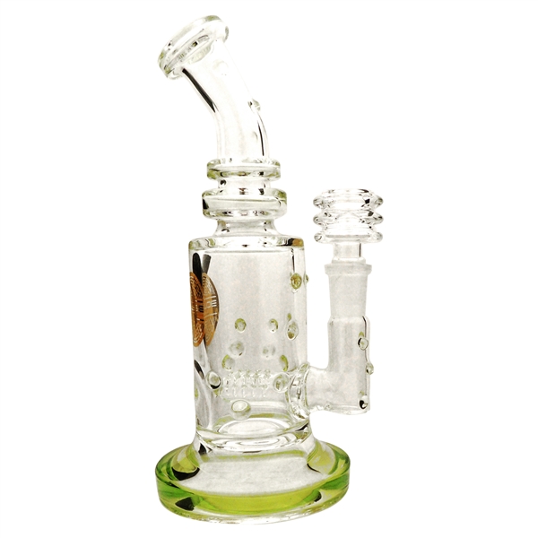 WP-BY1 8.5" Bougie Glass Water Pipe | Dome Perc l Stemless | Bump Texture Designs