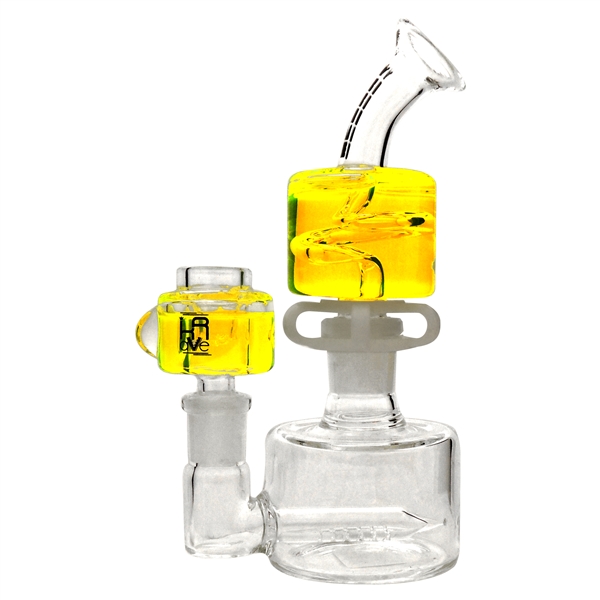 WP-HK404-Y 6" Krave Freezable Stack Rig Water Pipe | Yellow