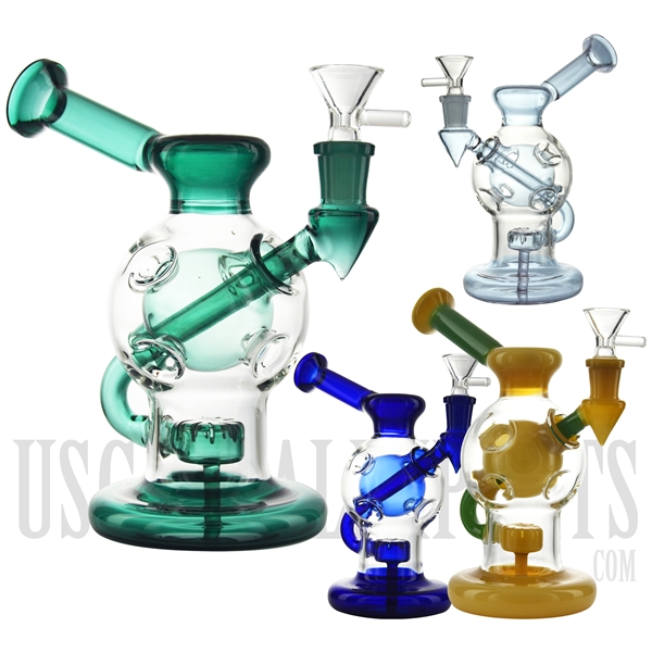 WP-N7003 7.75" Water Pipe + Stemless + Showerhead + Recycler Arm + Faberge Egg + Color Design