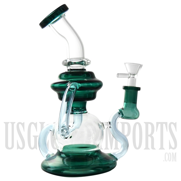 WP-N9133 8.5" Water Pipe + Stemless + Inline Showerhead + 3 Recycler Arms