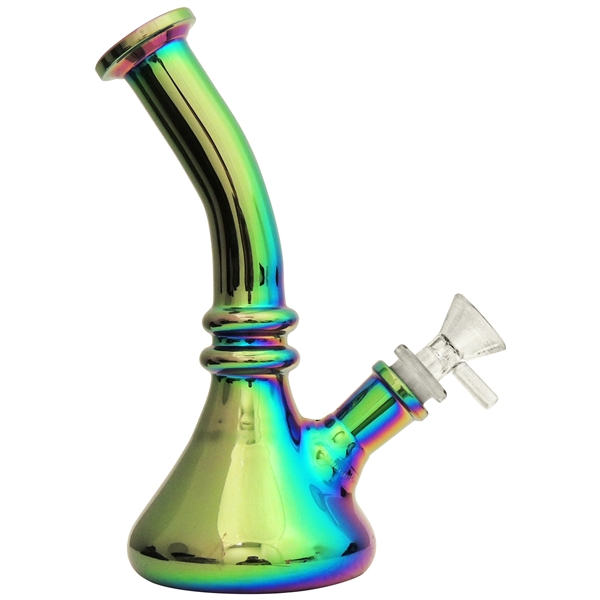 WP-RMP103 7.5" Prism Rainbow Bougie Water Pipe + Bent Neck