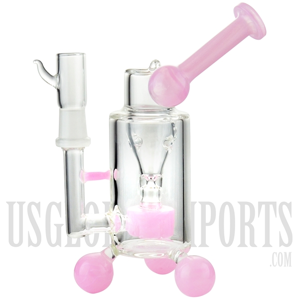 WP15-12 8" Stemless + Showerhead + Cyclone Perc + Hourglass + Sidecar + Marble Design + Color. 5 DIAMOND water pipe/ rig.