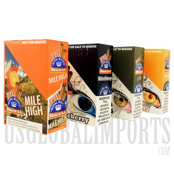 XXL01 XXL Royal Blunts | 2 Wraps | 25 Per Box | Flavor Choices