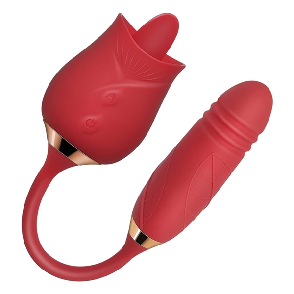 XXX-5 Rose Tongue Licking Retractable Vibrator