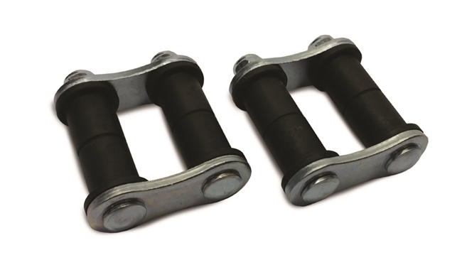 1 3/4" Traditional Hot Rod Style Front Shackles Plain Steel