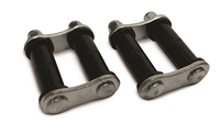 2 1/4" Traditional Hot Rod Style Rear Shackles Plain Steel