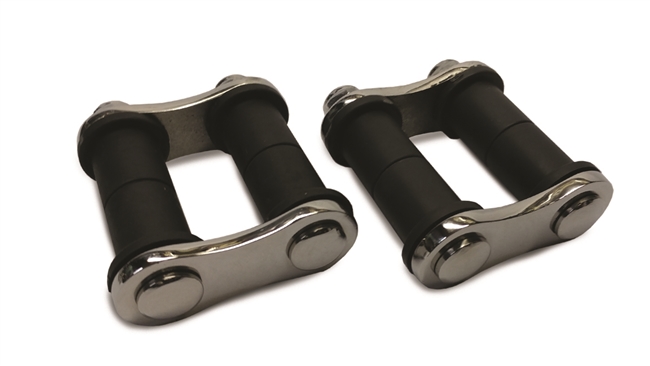 Traditional 2" Front Shackles Polished