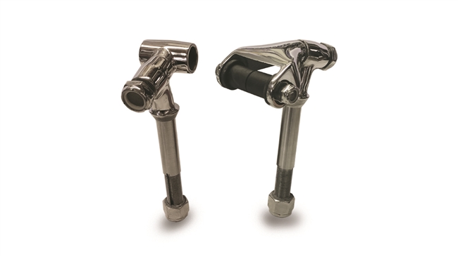 Polished Stainless Steel Adjustable Hot Rod Swivel Perches With Dead Head