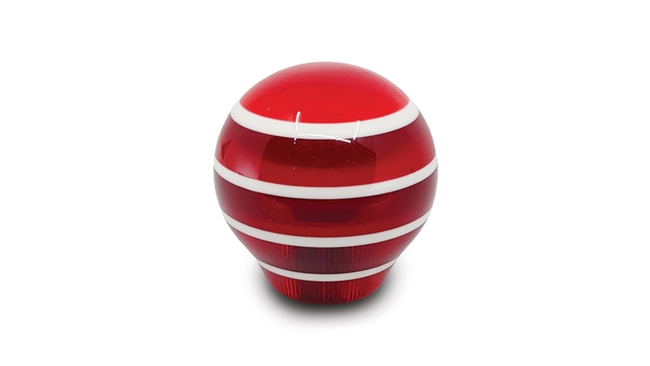 Gennie Shifter Red and White Acrylic Shift Knob (Short)