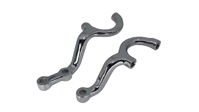 RHD 5" Axle Blind Hole Spindle Steering Arms Chrome