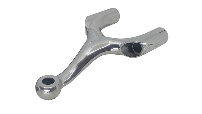 Polished Upper Steering Arm Dropped for Hot Rod Side Steer