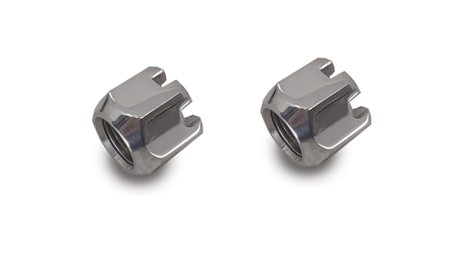 Early Ford Tapered Perch Nuts Polished Stainless