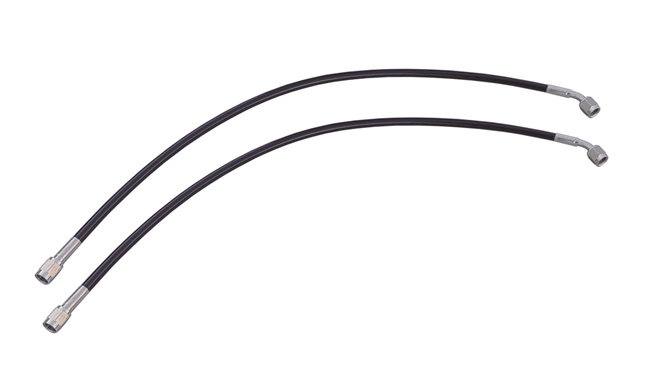 Stainless Steel Brake Lines 21" -3 to -3 Black Vinyl Covered