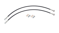 Stainless Steel Brake Lines 21" -3 to 10mm x 1.5 Black Vinyl Covered Steel ends