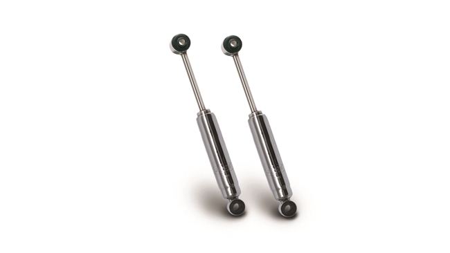 RSC-60683 Short Chrome Hot Rod Tube Shocks Gas Filled with Cover