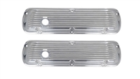 Tall SBF Polished Finned Valve Covers