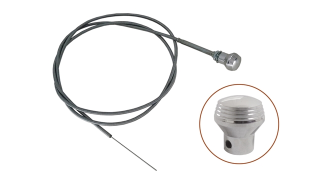 Push Pull Choke Cable Art Deco Polished