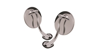 Stainless Steel Swan Neck Bolt On Mirrors Polished