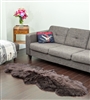 brown sheepskin double rug