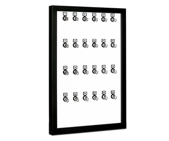 Keystand, # 24MNF, Framed 24 Bolted Metal Hook with Number Plate and Hidden Hangers for Executive Offices (30 Sets of Tag & Ring Included) SPECIAL PRICE