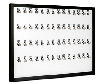 Keystand, # 56MNF, Framed 56 Bolted Metal Hook with Number Plate and Hidden Hangers for Executive Offices (60 Sets of Tag & Ring Included) SPECIAL PRICE