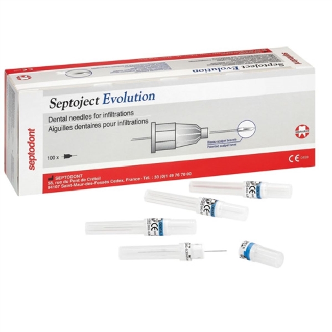 Septoject Evolution 30 Ga Short, 25 mm, Blue, 100/Box, 01N1630