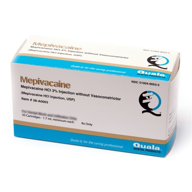 MEPIVACAINE 3% PLAIN 50/BOX. - HOUSE BRAND 101-MP3